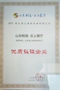 2024年获得山东制造.云上展厅 优质认证企业